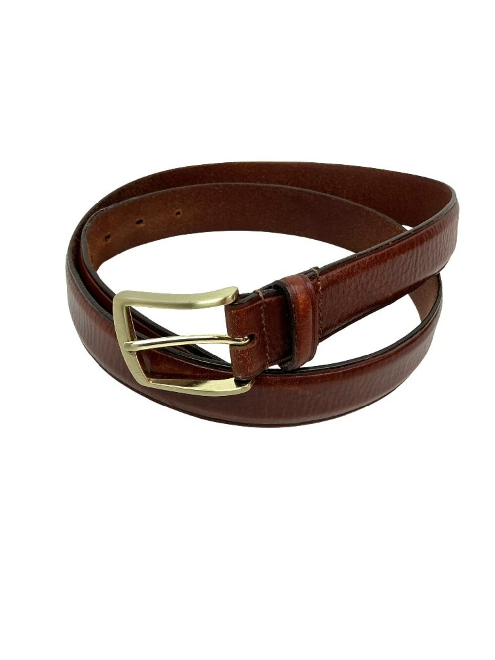 Banana Republic Leather Belt With Gold-Tone Buckle Mens 38 Brown
